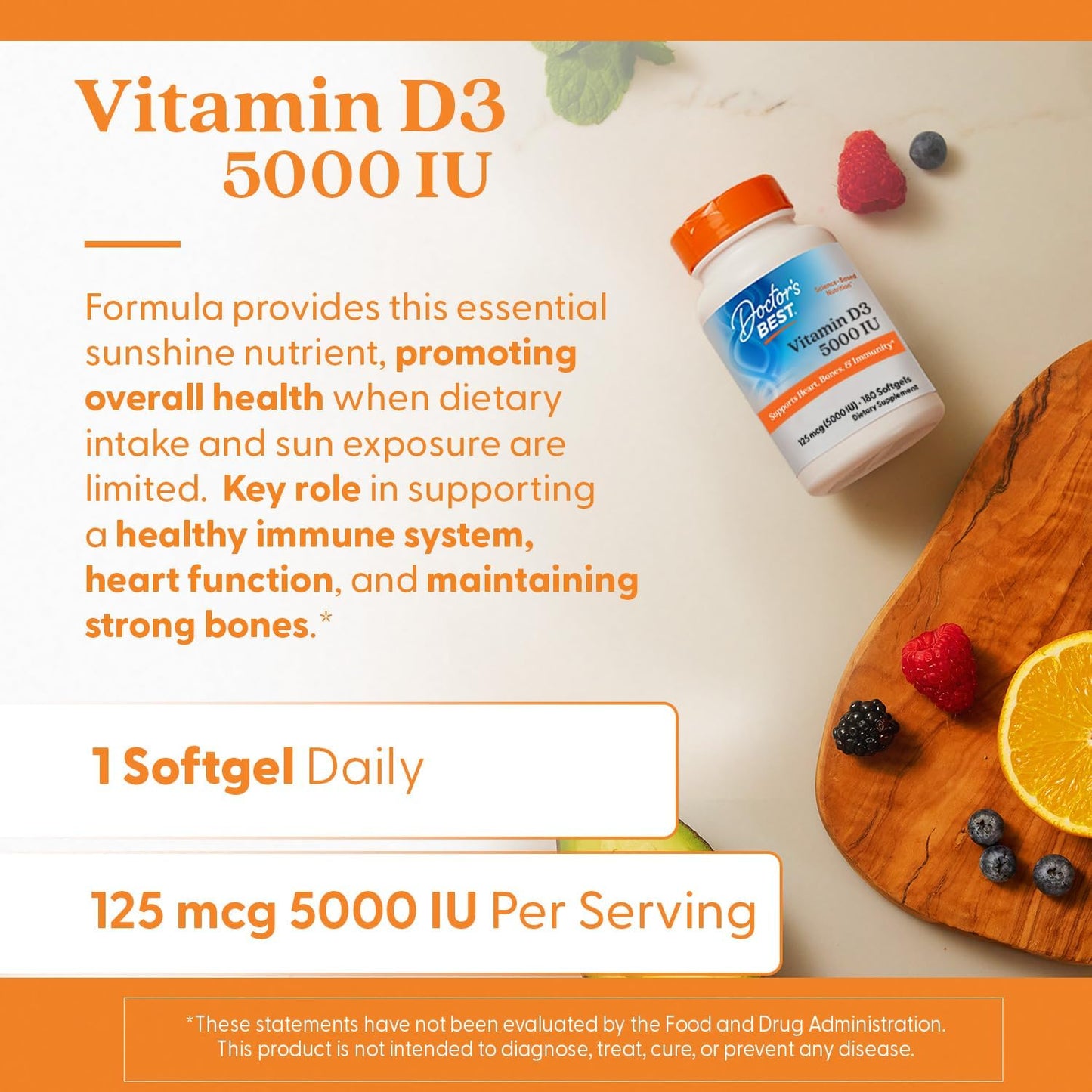 Doctor's Best Vitamin D3 5,000 IU