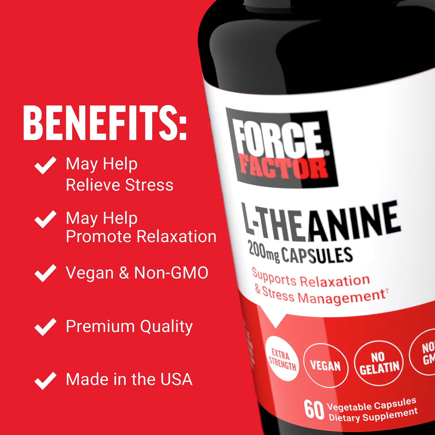 L-Theanine 200 mg 60 Vegetarian Capsules